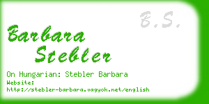 barbara stebler business card